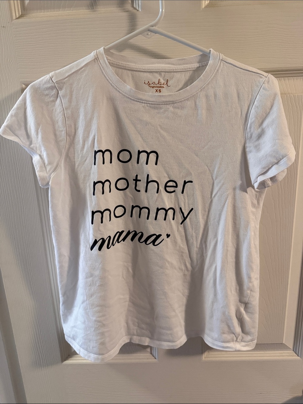 Ingrid & Isabel White Graphic 'mom mother mommy mama' Tee